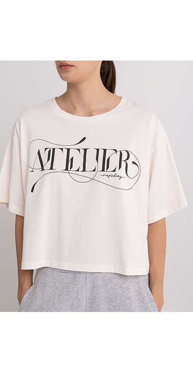 ATELIER コットンジャージークロップTシャツ 詳細画像